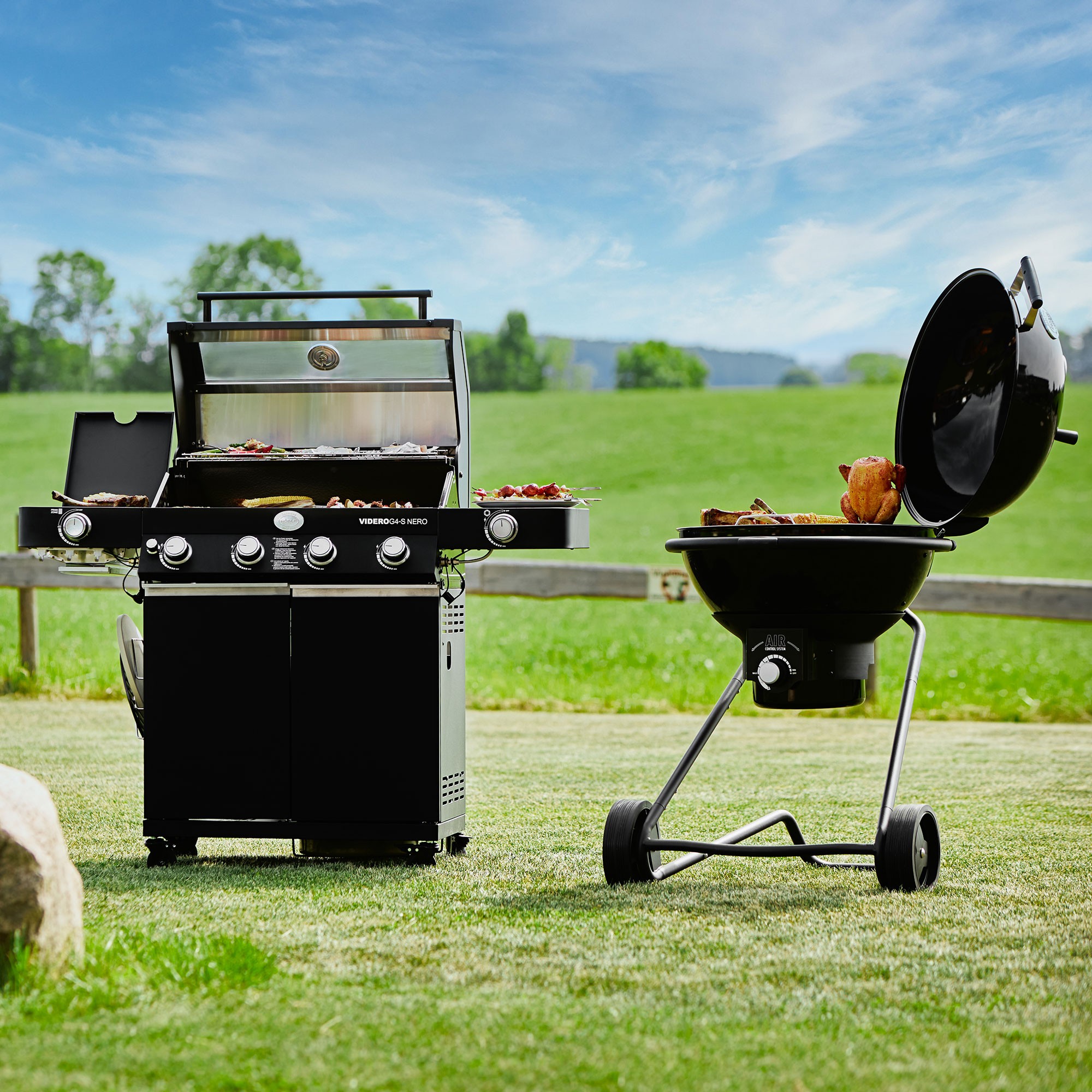Holzkohlegrill Kugelgrill Nr.1 Air F60, schwarz, Rösle