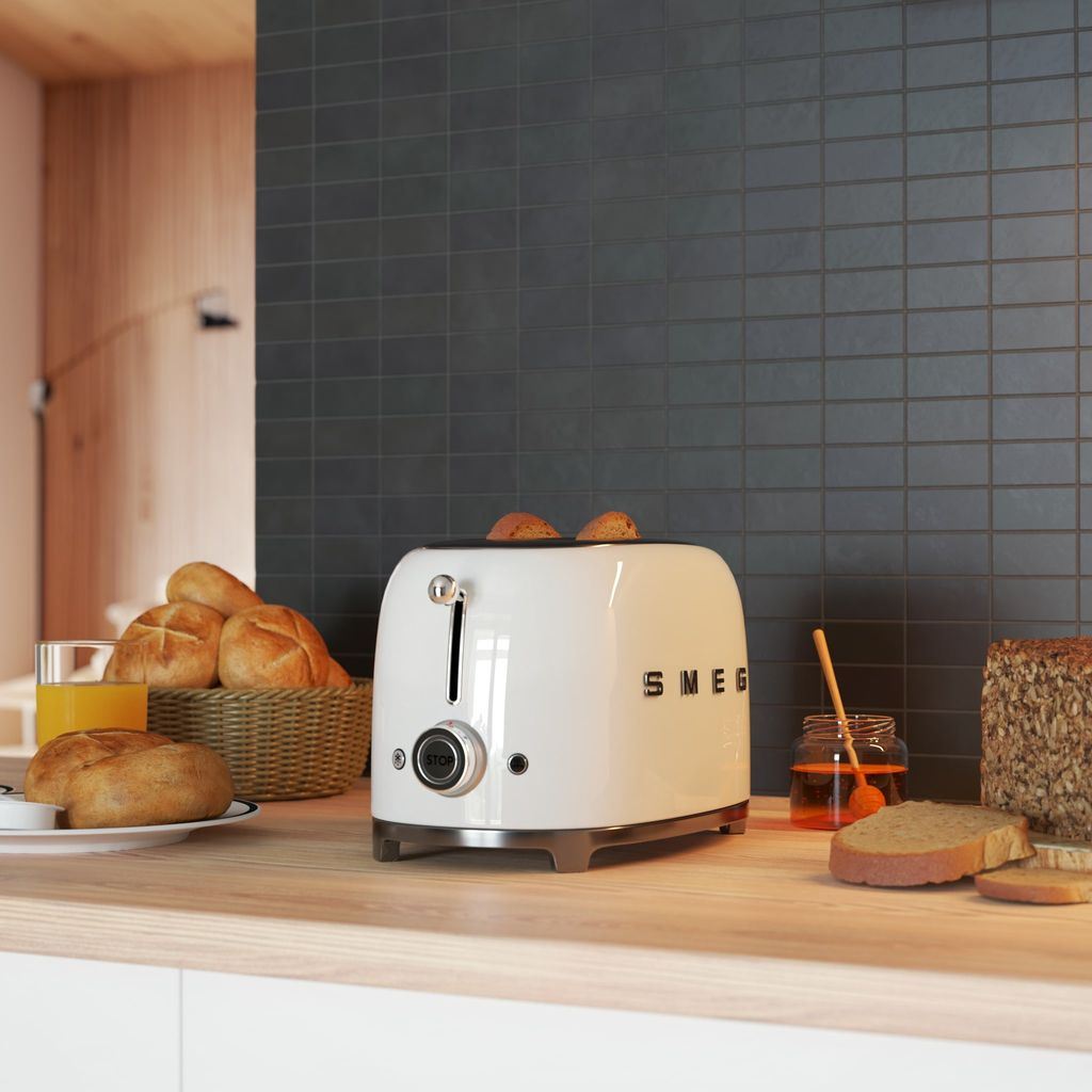 Toaster TSF01WHEU, 2 Scheiben, weiß, Smeg