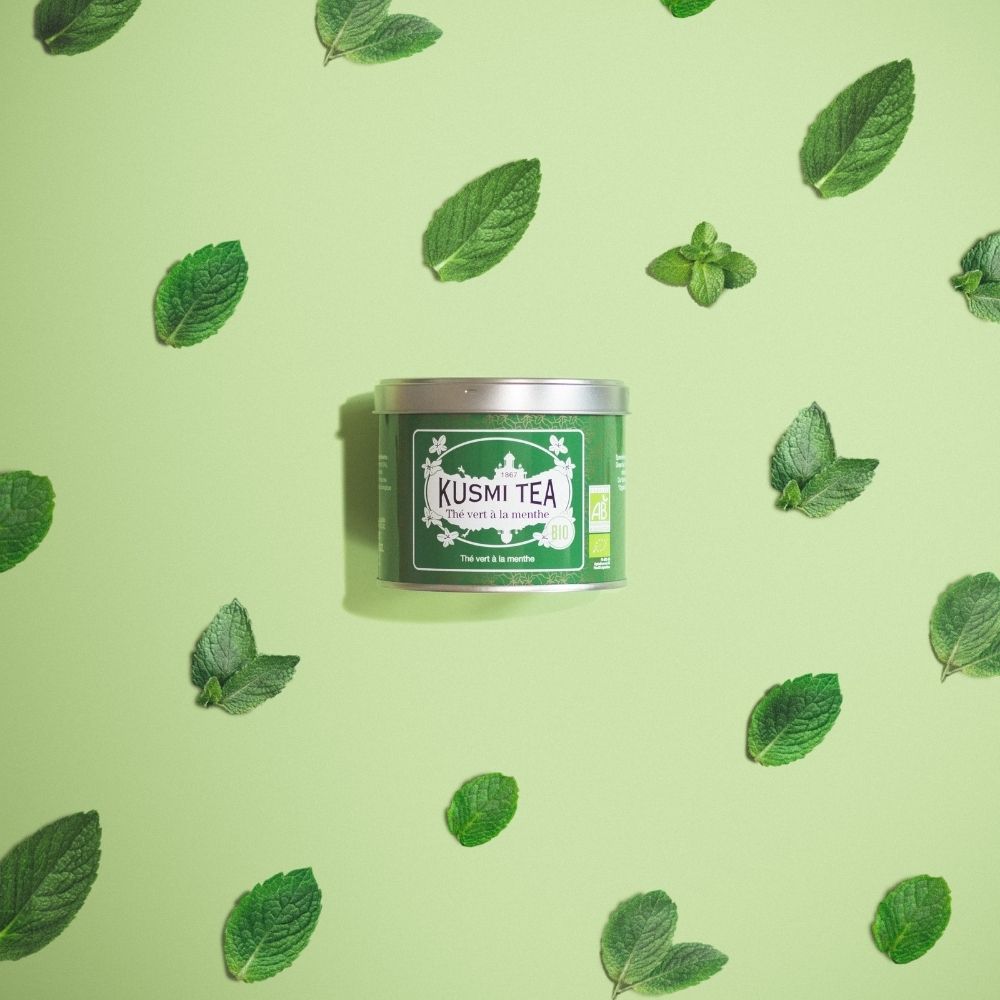 Grüner Tee mit Minze, 100 g loser Tee Dose, Kusmi Tea