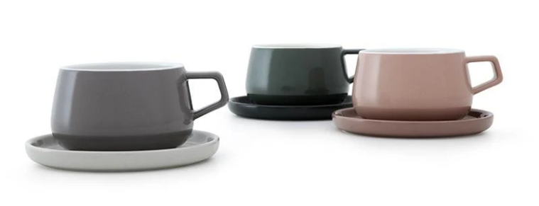 Tasse mit Untertasse ELLA CLASSIC Viva Scandinavia 0,25 l blau