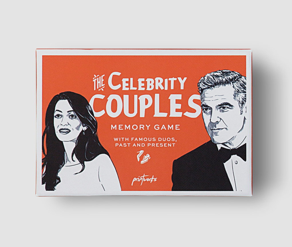 Memory Spiel CELEBRITY COUPLES, 50 Karten, Printworks