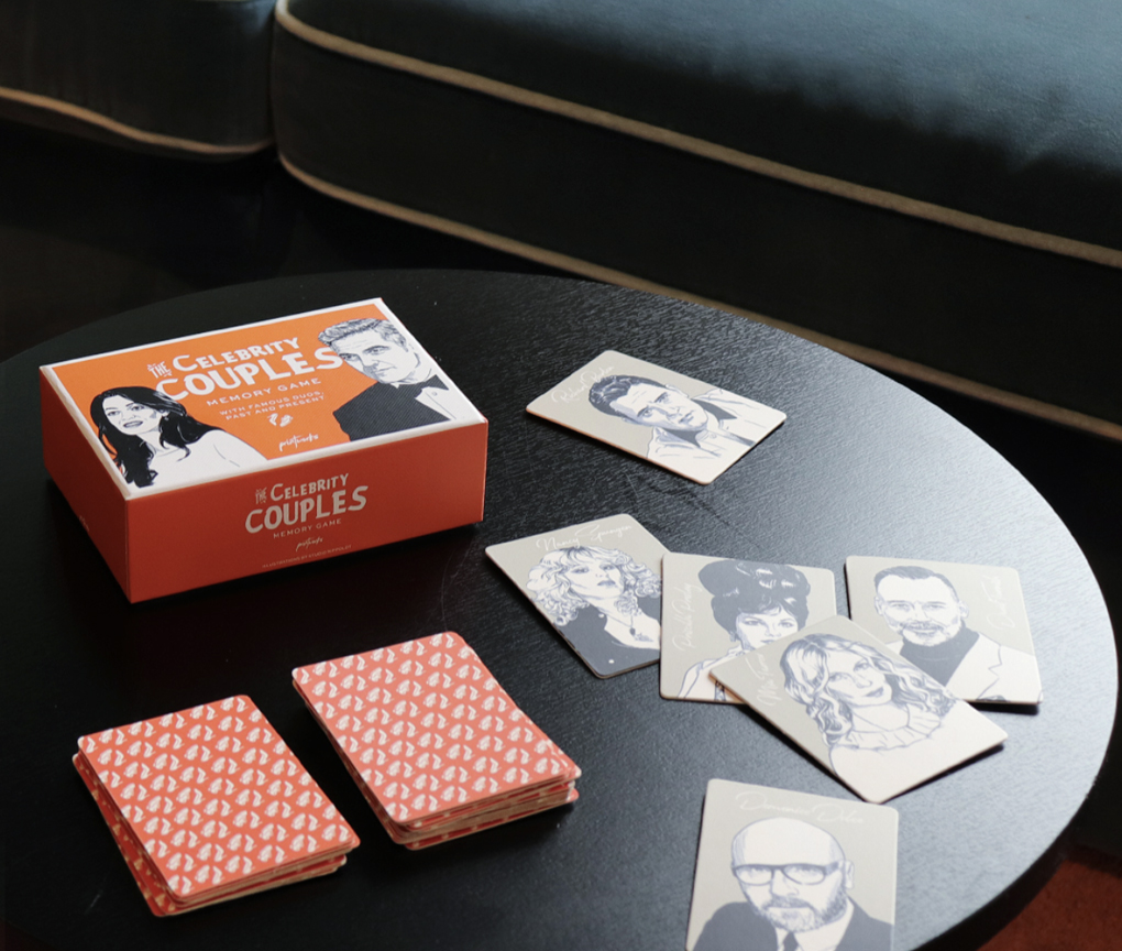Memory Spiel CELEBRITY COUPLES, 50 Karten, Printworks