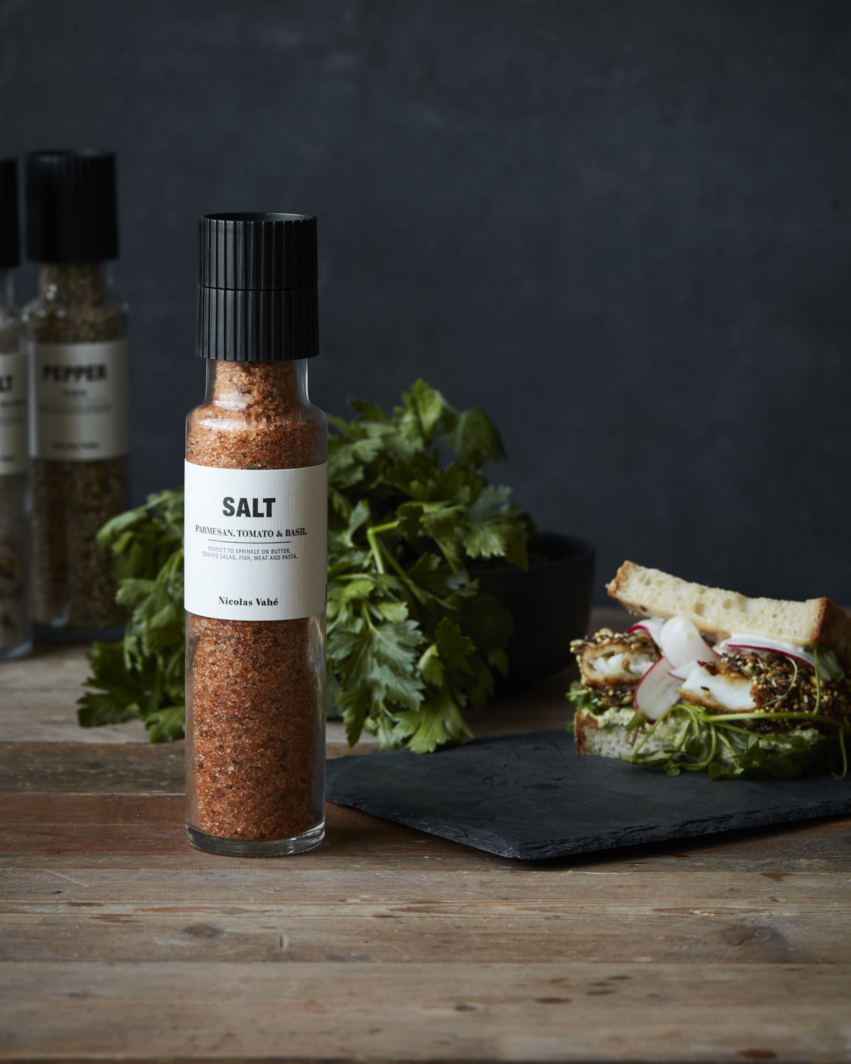 Salz mit Tomaten, Parmesan und Basilikum 300 g, Nicolas Vahé