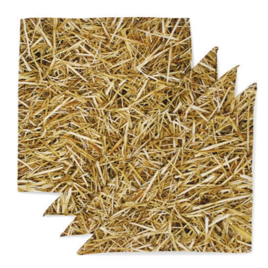Stoffserviette STRAW, 4er-Set, 36 x 36 cm, Foonka
