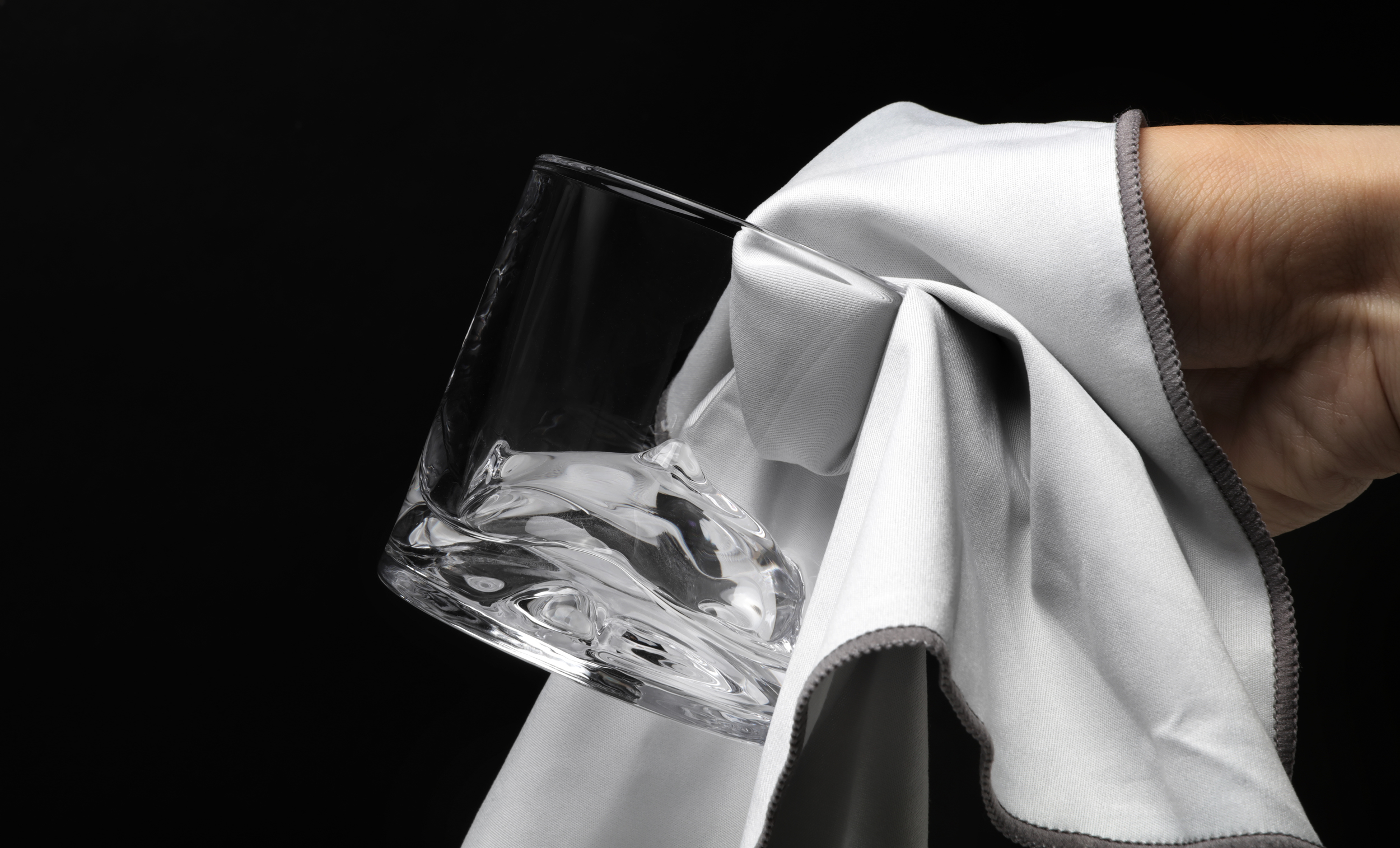 Poliertuch 31 x 50 cm, 2er-Set, grau, Mikrofaser, Litton