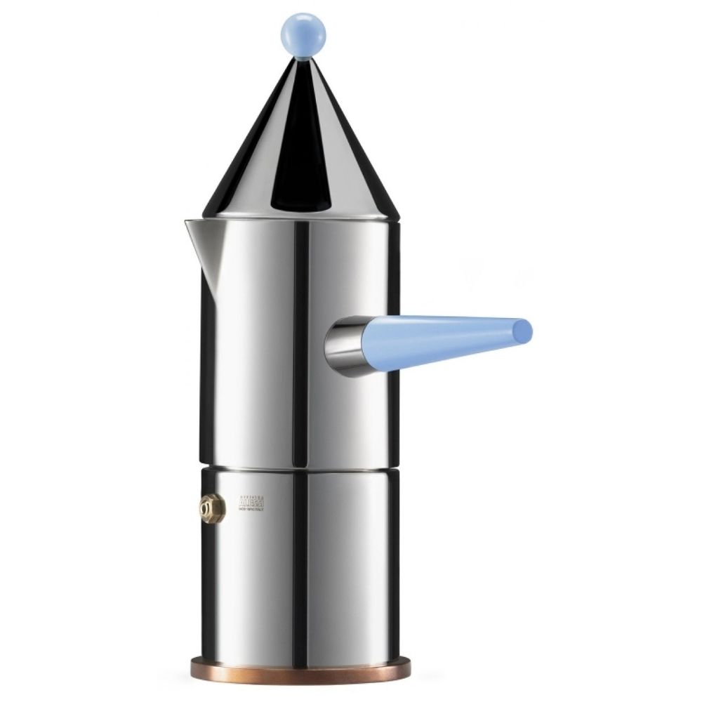 Espressokocher LA CONICA, 150 ml, blauer Griff, Alessi