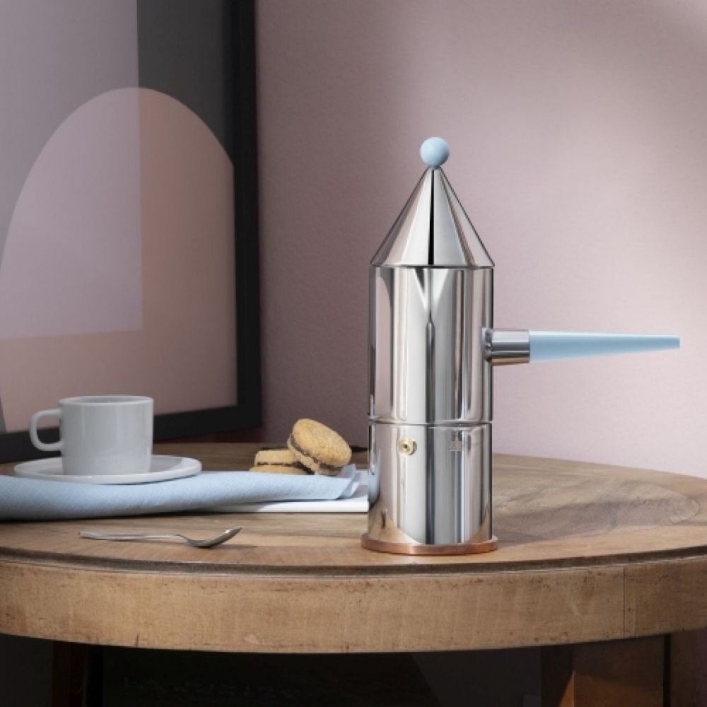 Espressokocher LA CONICA, 150 ml, blauer Griff, Alessi