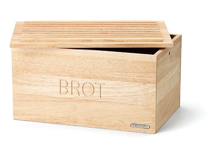 Brotkasten 34,5 x 23 cm, mit Deckel/Schneidebrett, Continenta