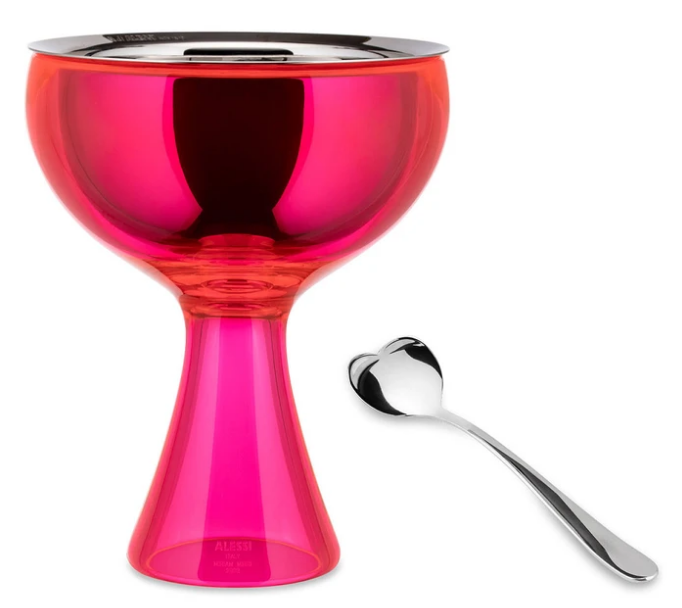 Eisschale BIG LOVE, mit Löffel, rosa, Alessi