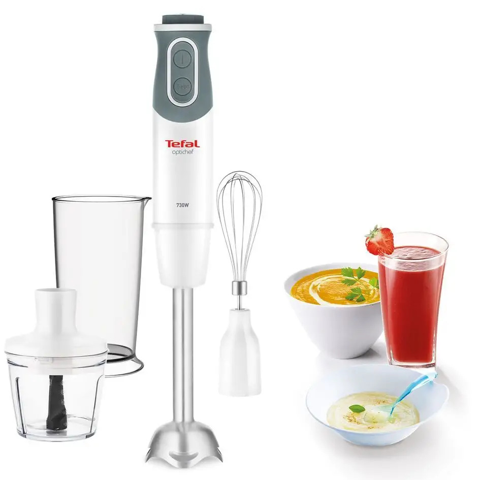 Stabmixer OPTICHEF HB643138 3in1, weiß, Tefal