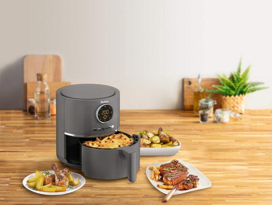 Heißluftfritteuse ULTRA FRY DIGITAL EY111B15, grau, Tefal