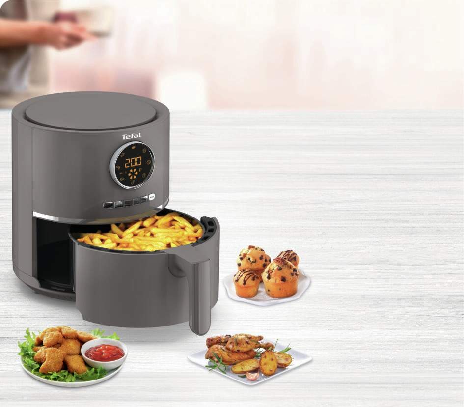Heißluftfritteuse ULTRA FRY DIGITAL EY111B15, grau, Tefal