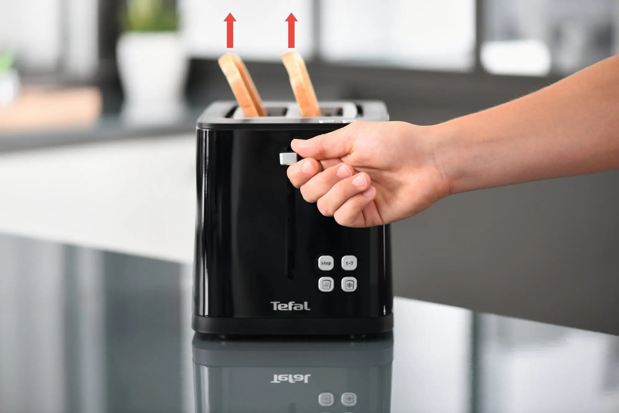 Toaster DIGITAL DISPLAY TT640810, 2 Scheiben, schwarz, Tefal