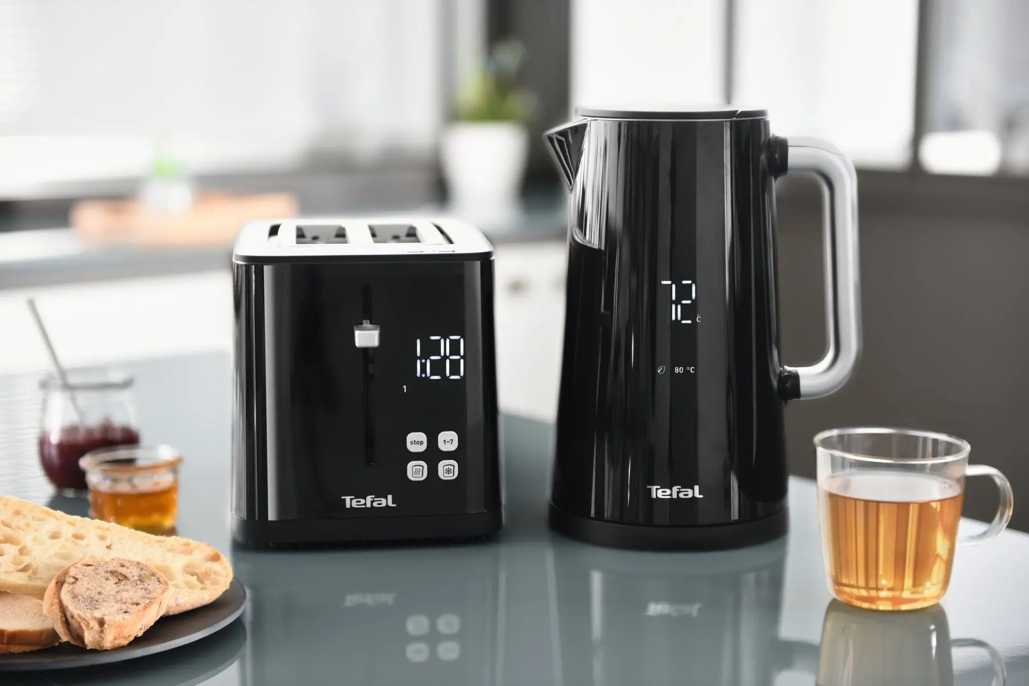 Toaster DIGITAL DISPLAY TT640810, 2 Scheiben, schwarz, Tefal