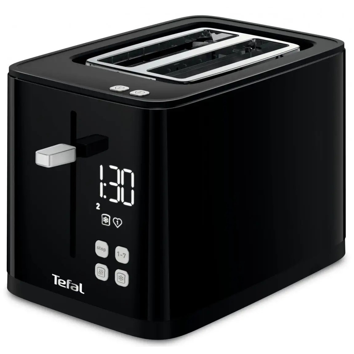 Toaster DIGITAL DISPLAY TT640810, 2 Scheiben, schwarz, Tefal