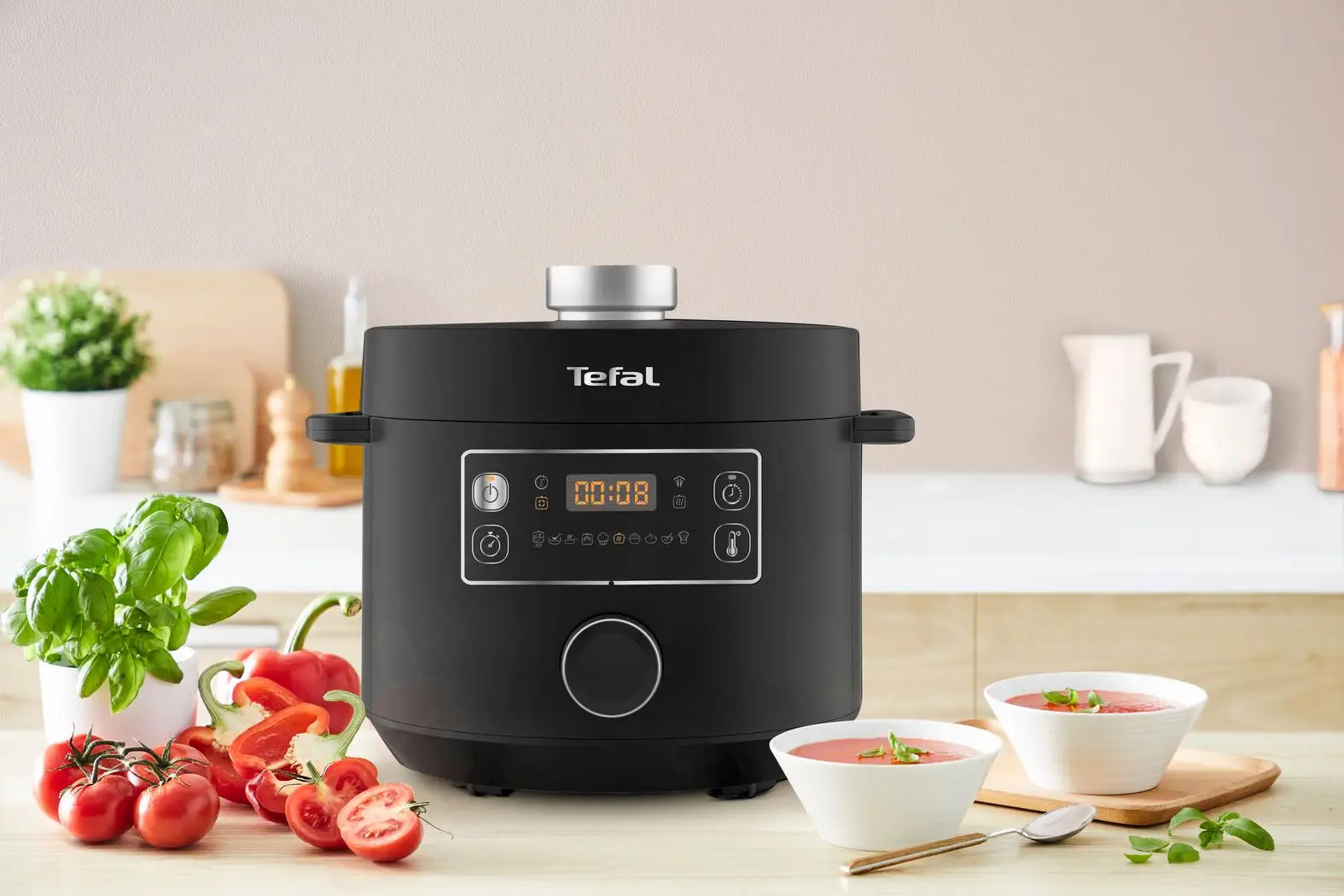 Schnellkochtopf elektrisch TURBO CUISINE CY754830, schwarz, Tefal