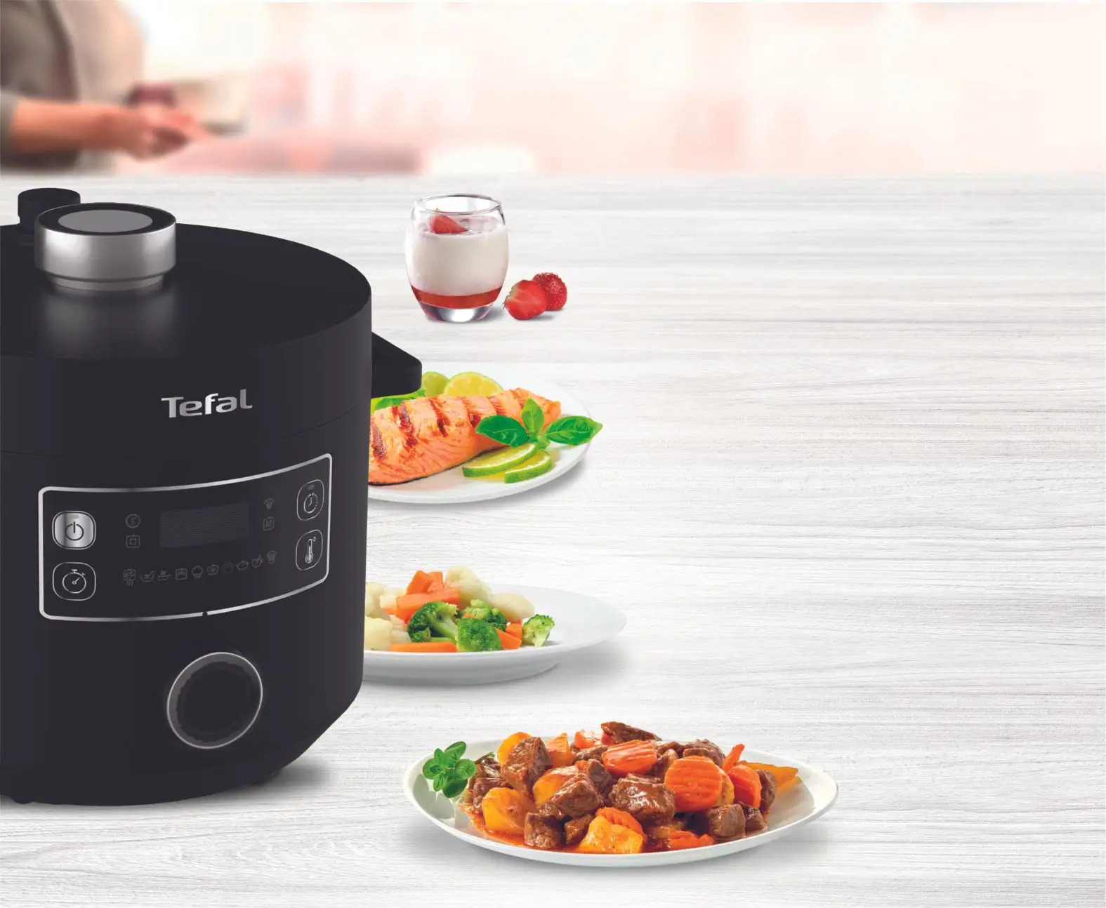 Schnellkochtopf elektrisch TURBO CUISINE CY754830, schwarz, Tefal