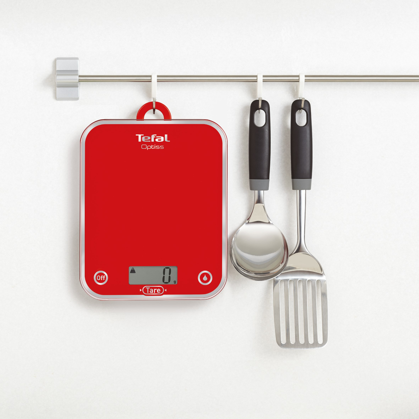 Küchenwaage digital OPTISS BC5003V1, rot, Tefal