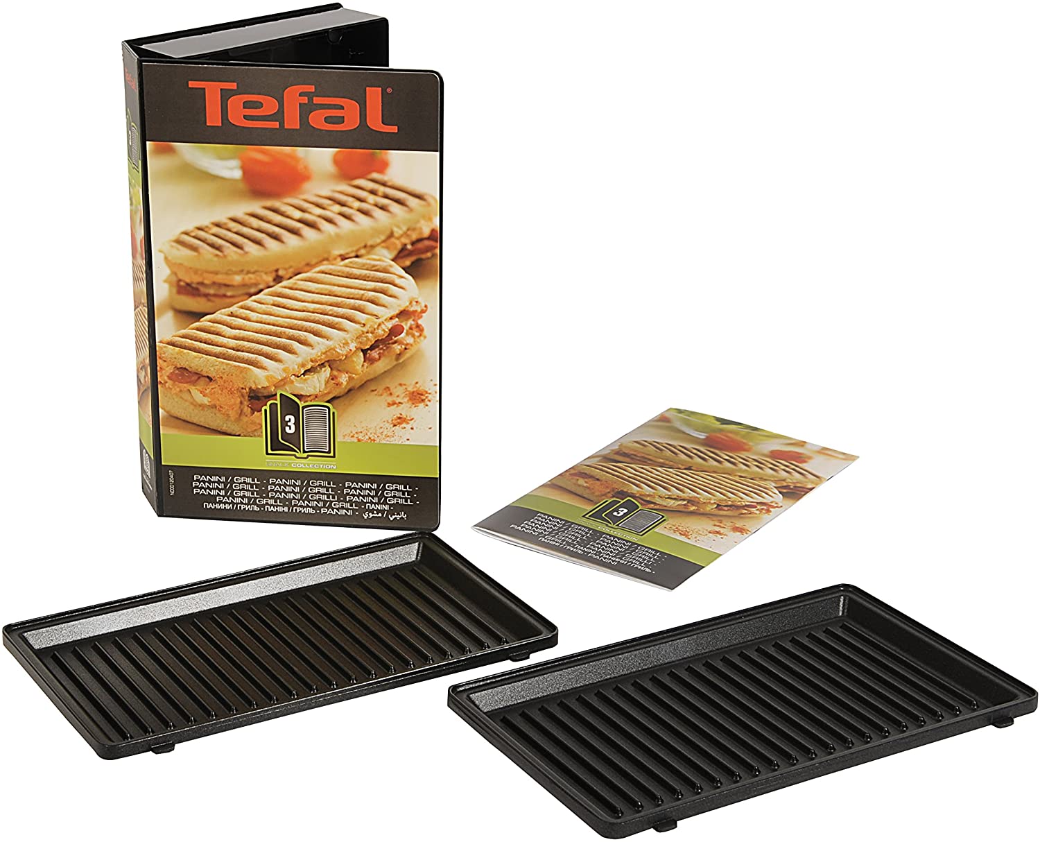 Panini- und Grillplatte für Waffeleisen SNACK COLLECTION XA800312, 2-teilig, Tefal