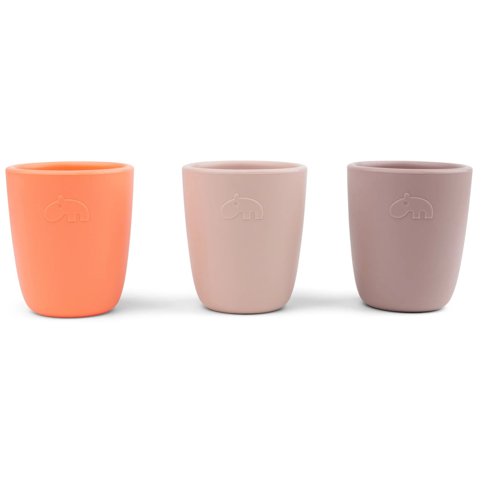 Kinderbecher 160 ml, 3er-Set, rosa, Silikon, Done by Deer