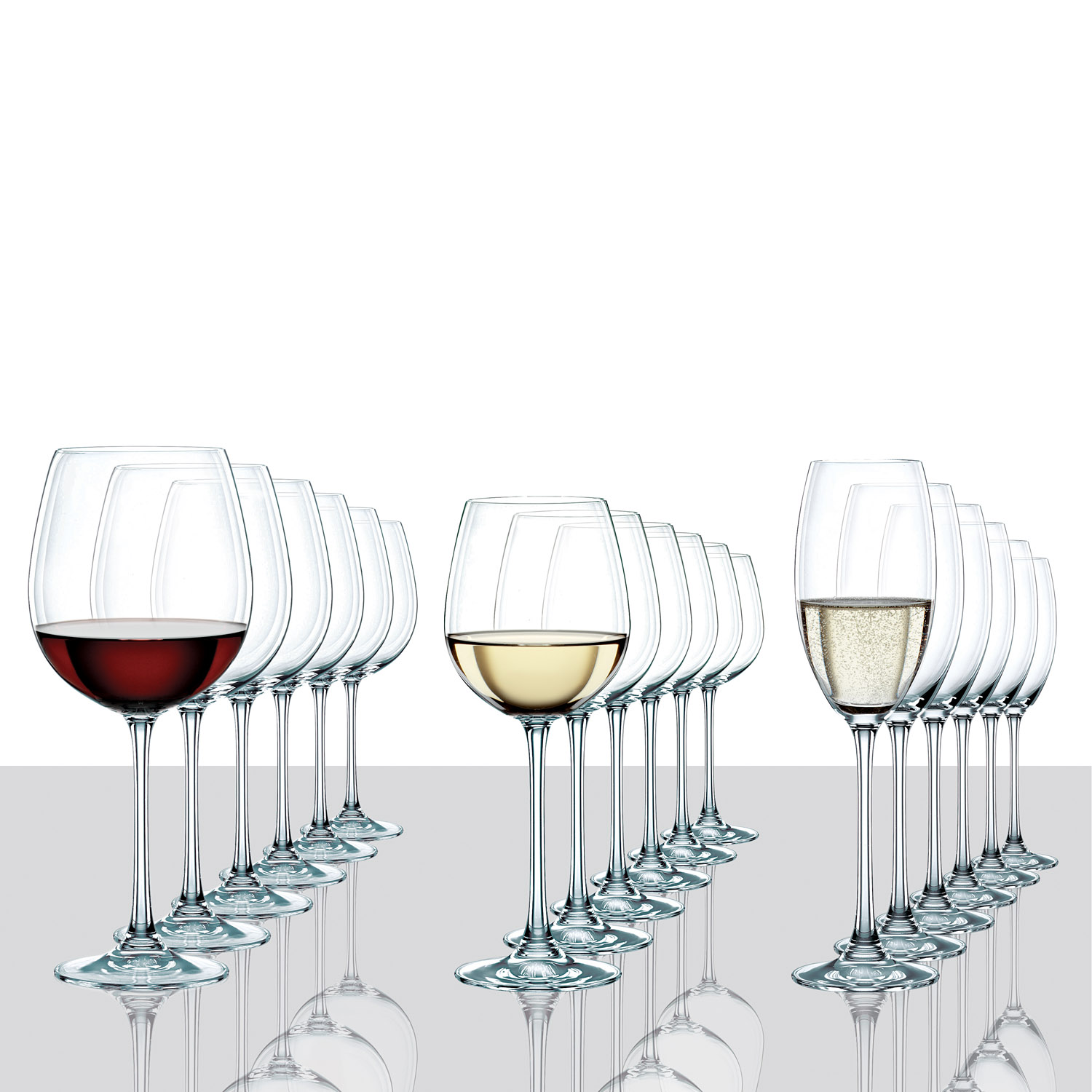 Weinglas-Set VIVENDI PREMIUM, 18-teilig, für Rotwein, Weißwein und Champagner, Nachtmann
