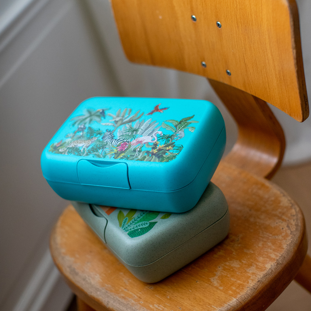 Kinder Lunchbox CANDY L JUNGLE, blau, Koziol