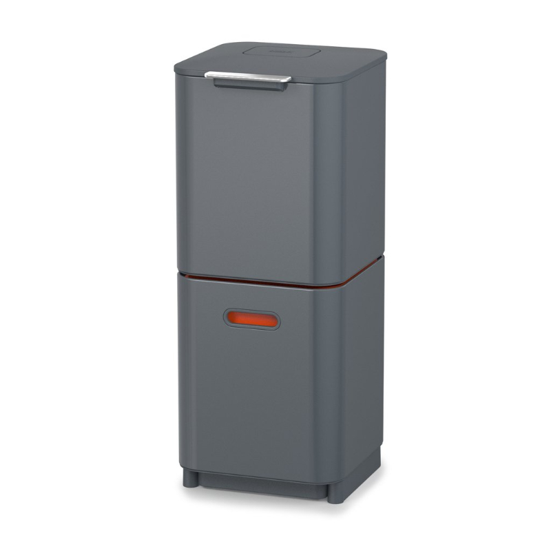 Abfalltrennungs- und Recyclingbehälter TOTEM COMPACT 30065 40 l, Graphit, Joseph Joseph