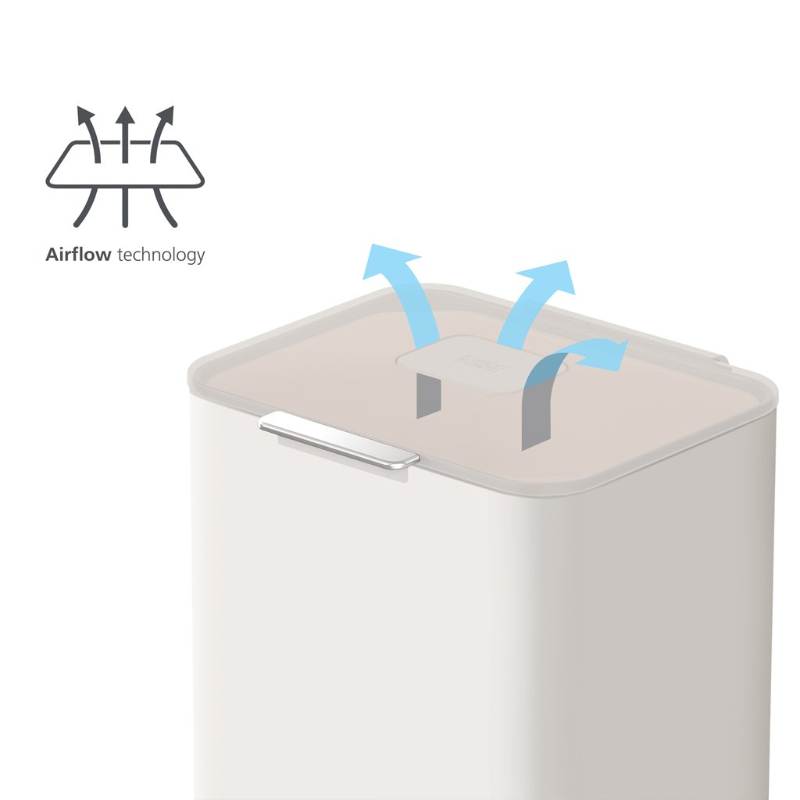 Abfalltrennungs- und Recyclingbehälter TOTEM MAX 30061 60 l, beige, Joseph Joseph