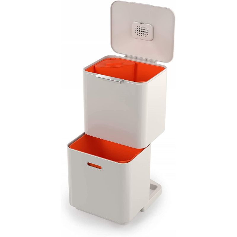 Abfalltrennungs- und Recyclingbehälter TOTEM MAX 30061 60 l, beige, Joseph Joseph