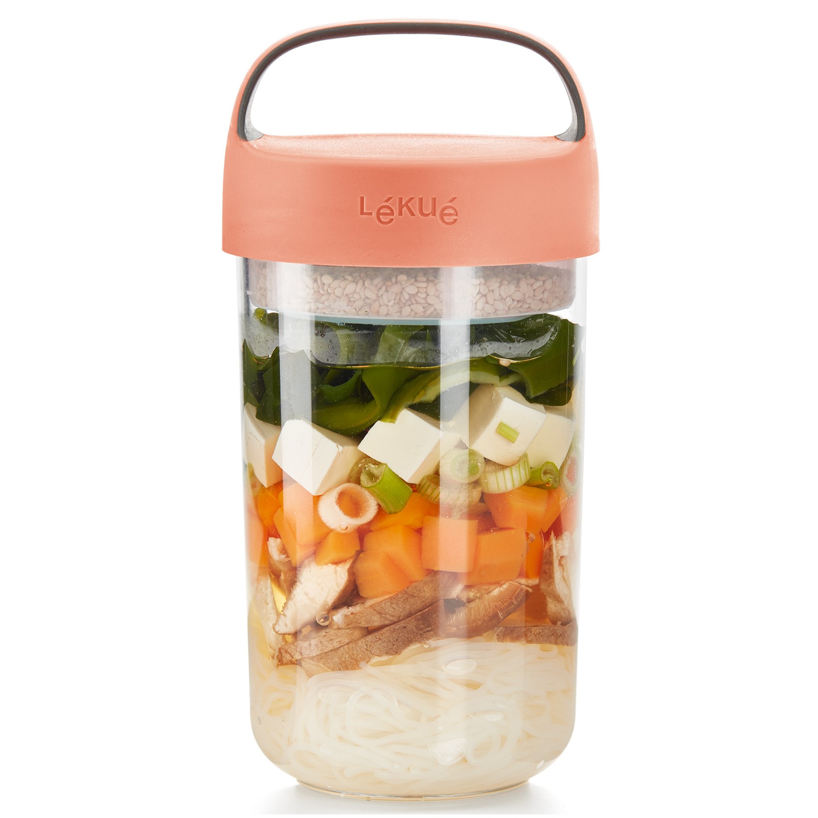 Snackbox Dose TO GO 600 ml, Coral, Lékué