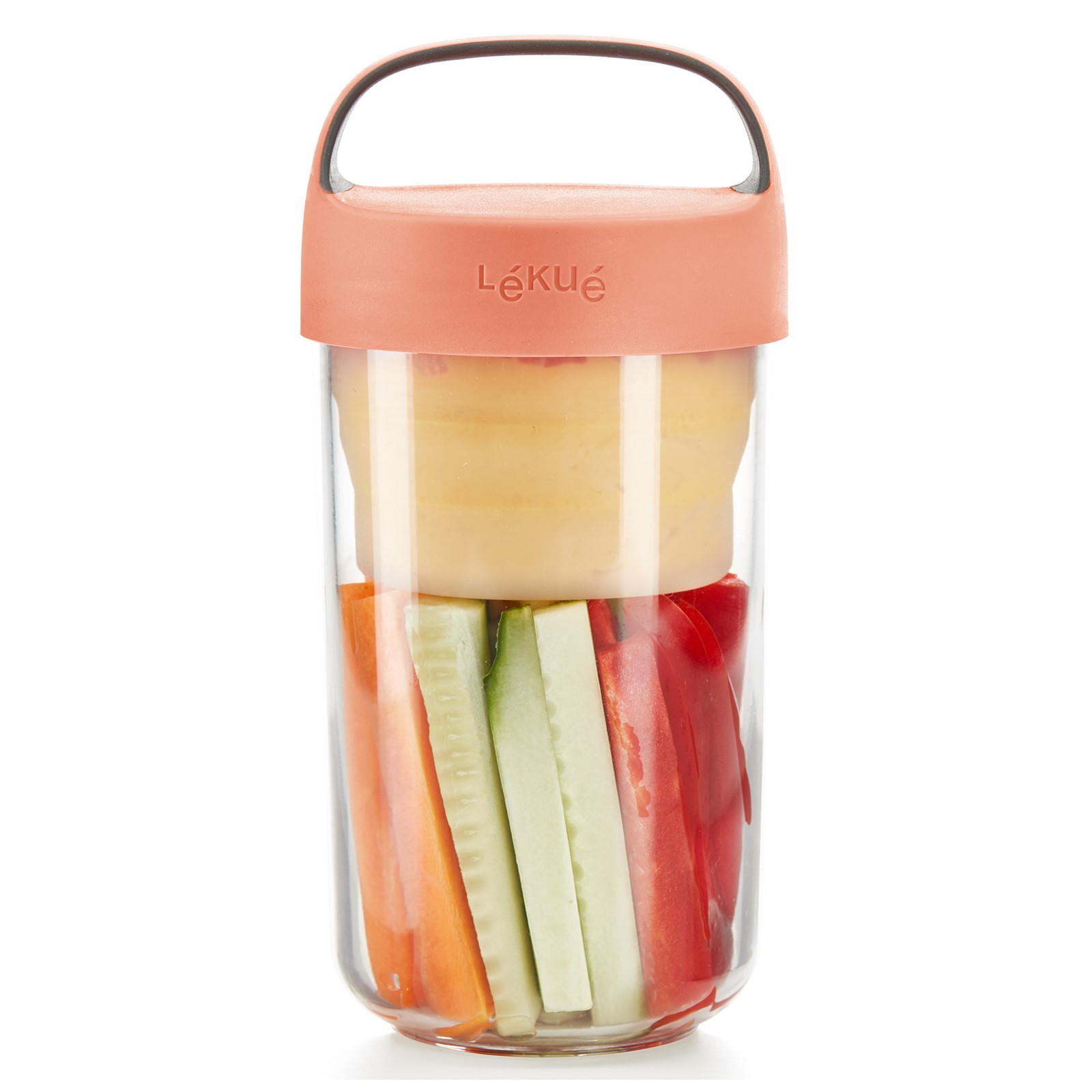 Snackbox Dose TO GO 600 ml, Coral, Lékué