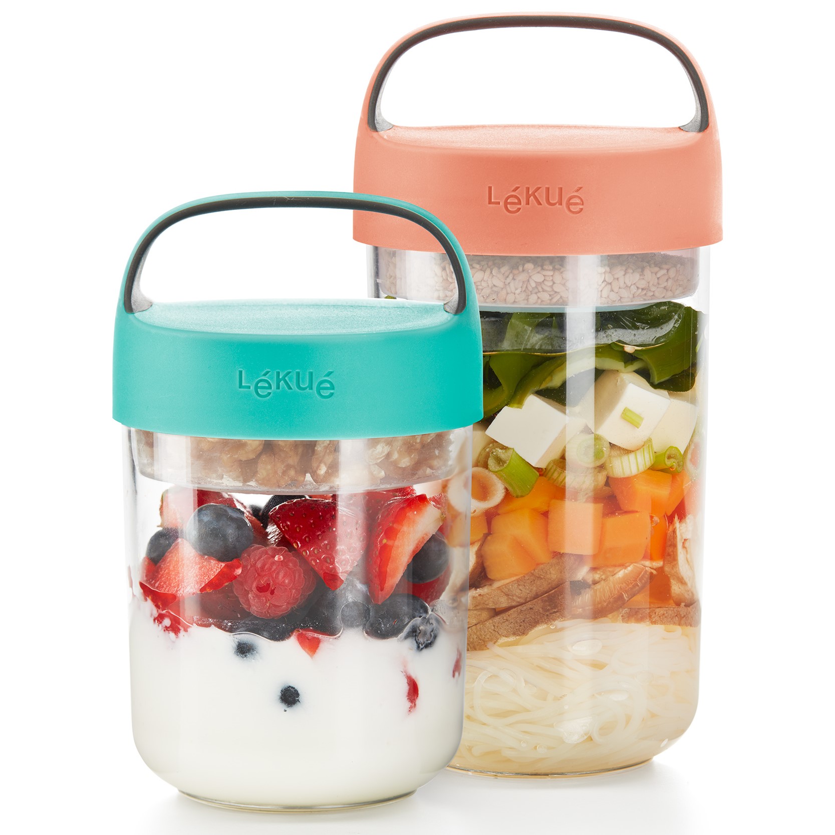 Snackbox Dose TO GO 600 ml, Coral, Lékué
