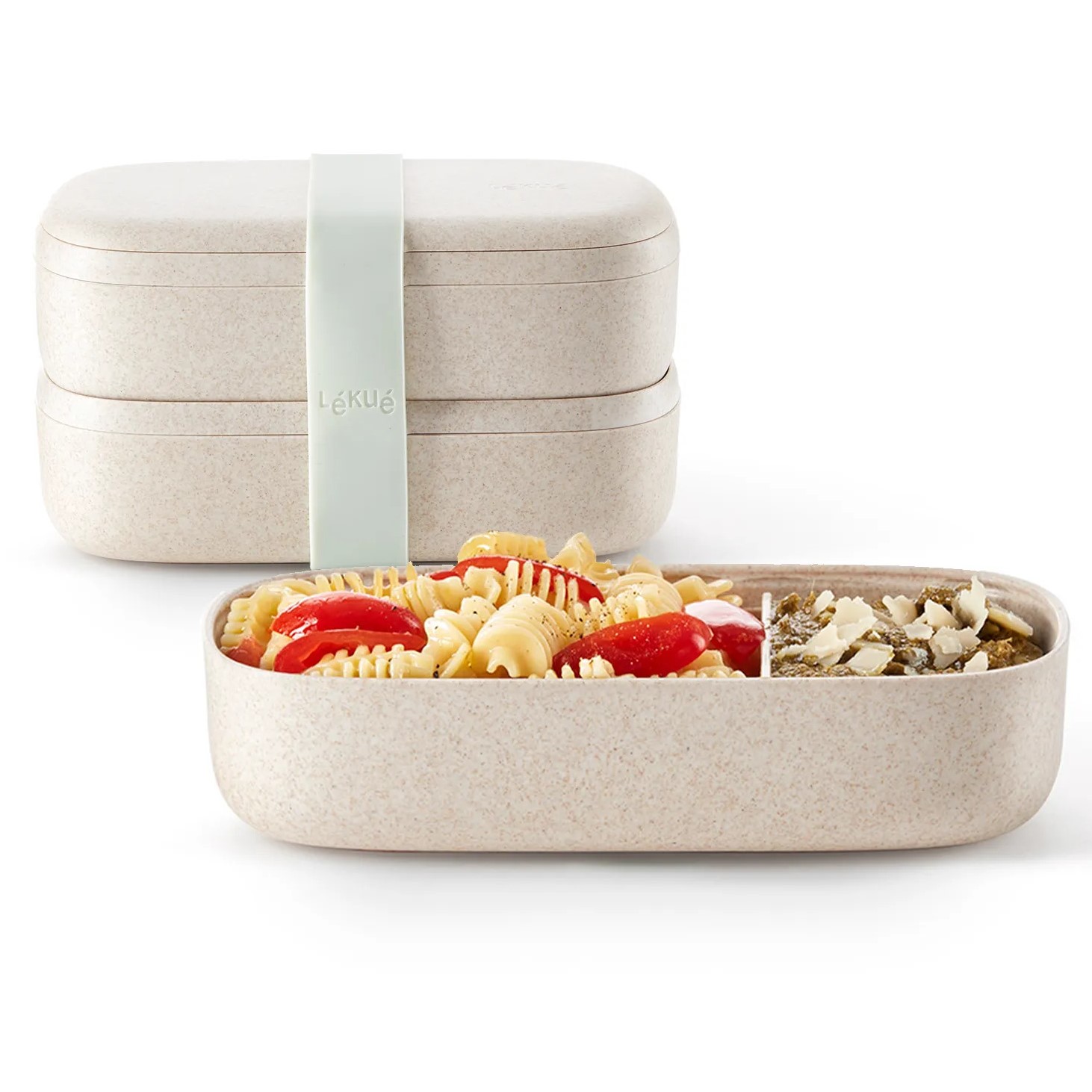 Lunchbox TO GO 2 x 500 ml, doppelt, cremig, Lékué