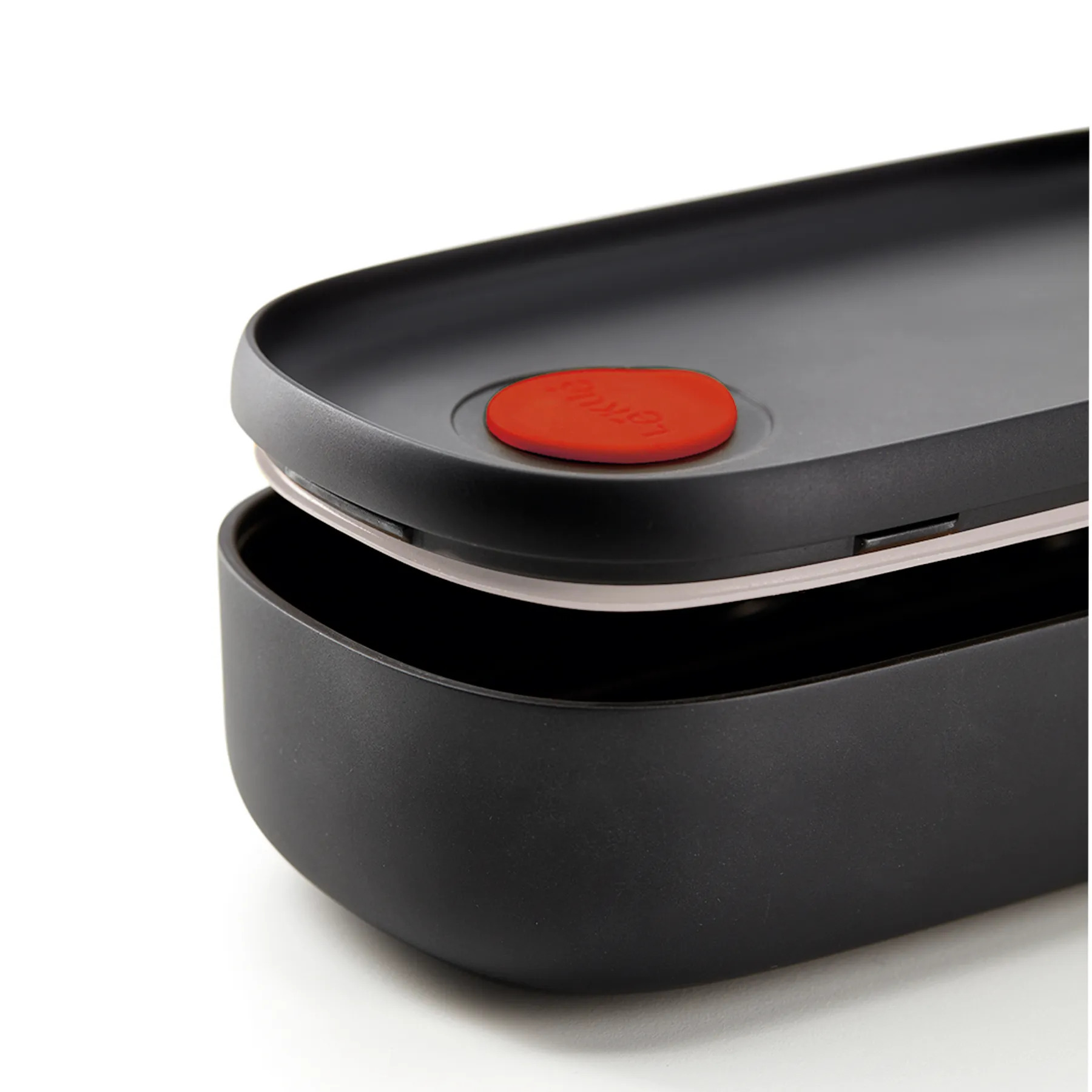 Lunchbox TO GO 2 x 500 ml, doppelt, schwarz, Lékué