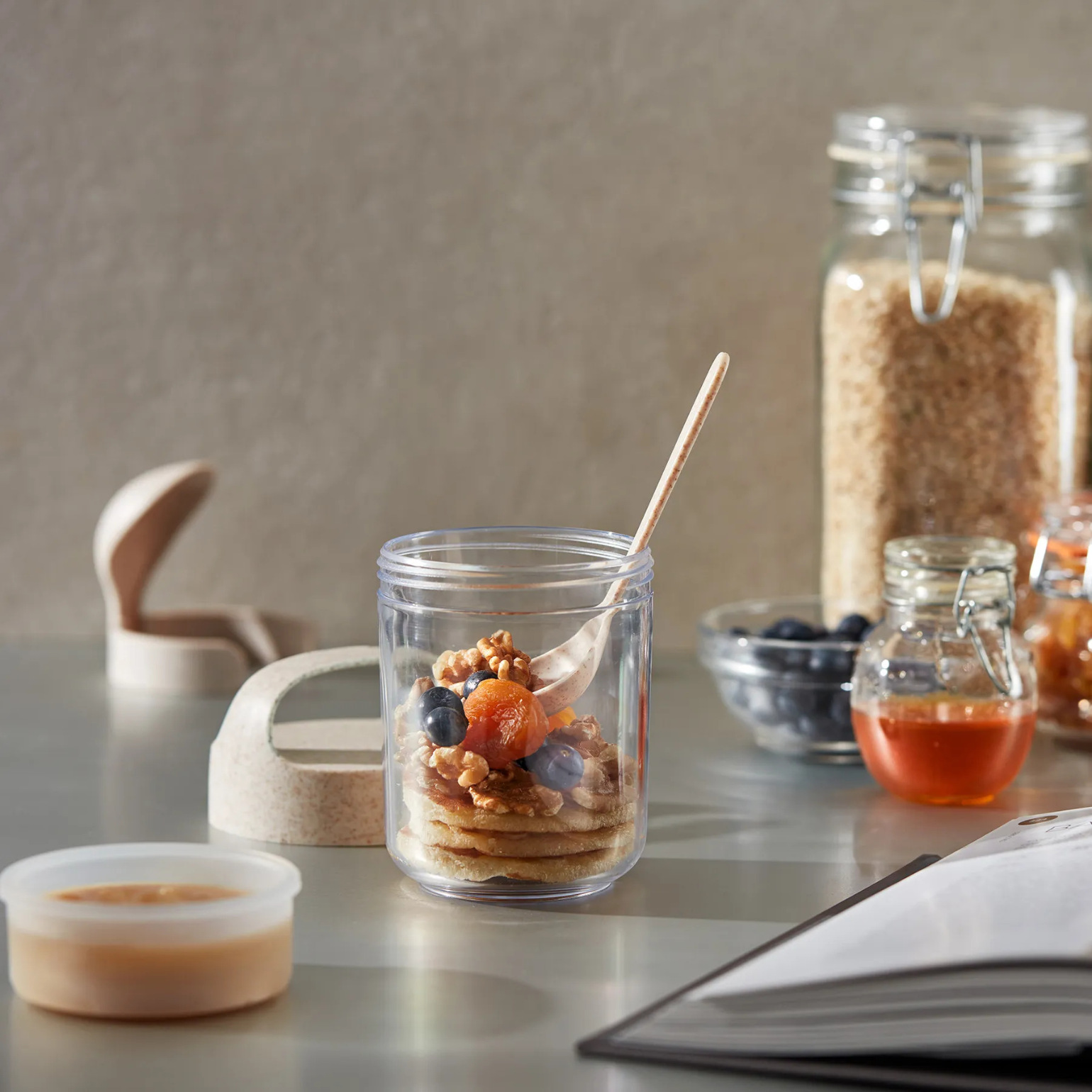 Snackbox Dose TO GO ORGANIC 600 ml, cremig, Lékué