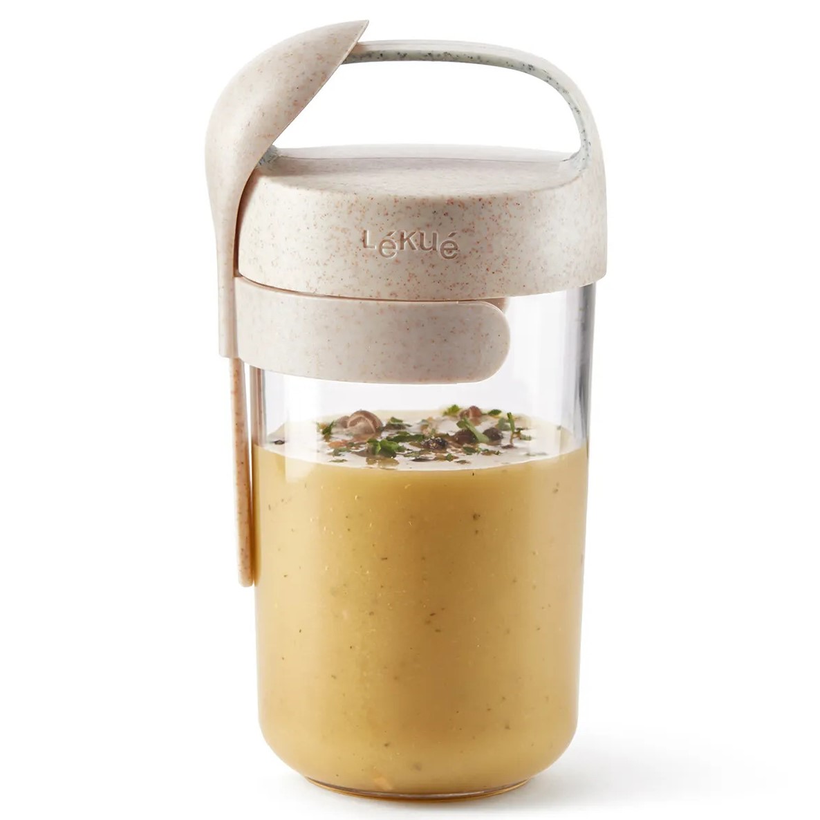 Snackbox Dose TO GO ORGANIC 600 ml, cremig, Lékué