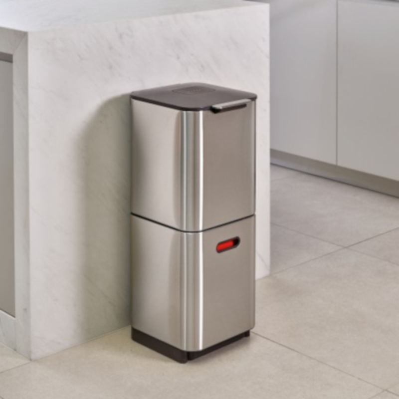Abfalltrennungs- und Recyclingbehälter TOTEM COMPACT 30063 40 l, Graphit, Joseph Joseph