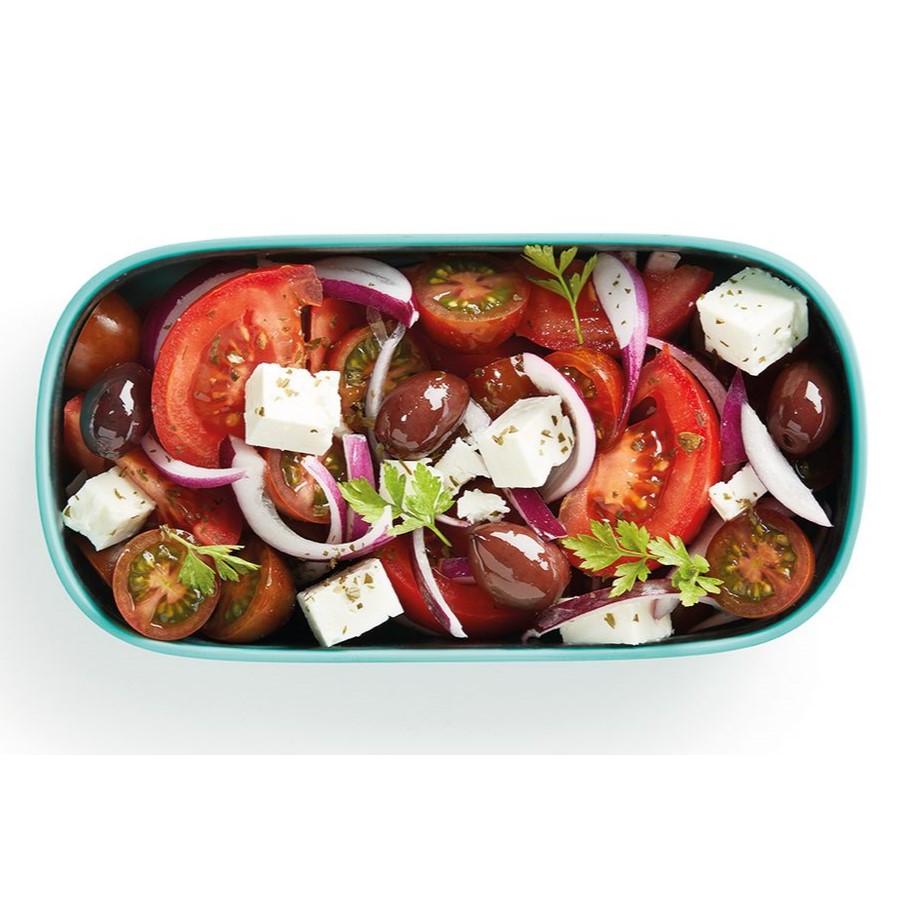 Lunchbox TO GO 2 x 500 ml, doppelt, türkis/schwarz, Lékué