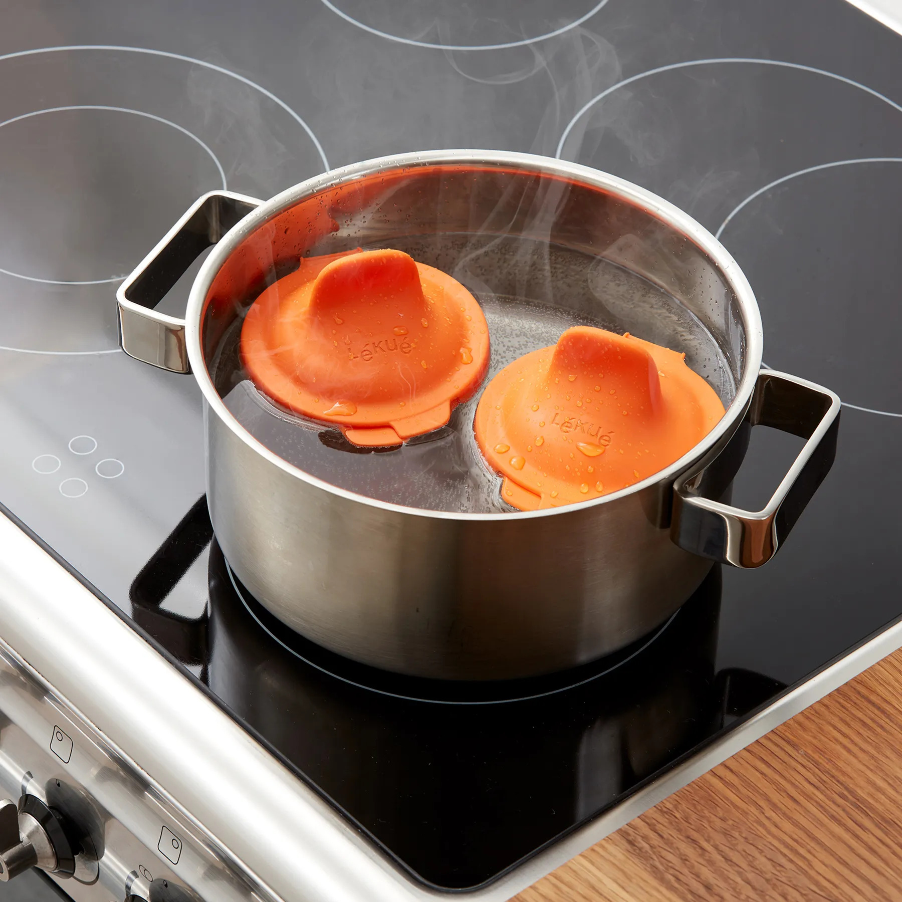 Eier-Pochierer, orange, Lékué