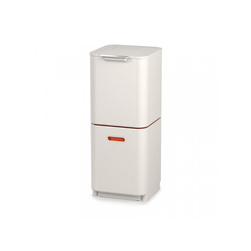 Abfalltrennungs- und Recyclingbehälter TOTEM COMPACT 30064 40 l, beige, Joseph Joseph
