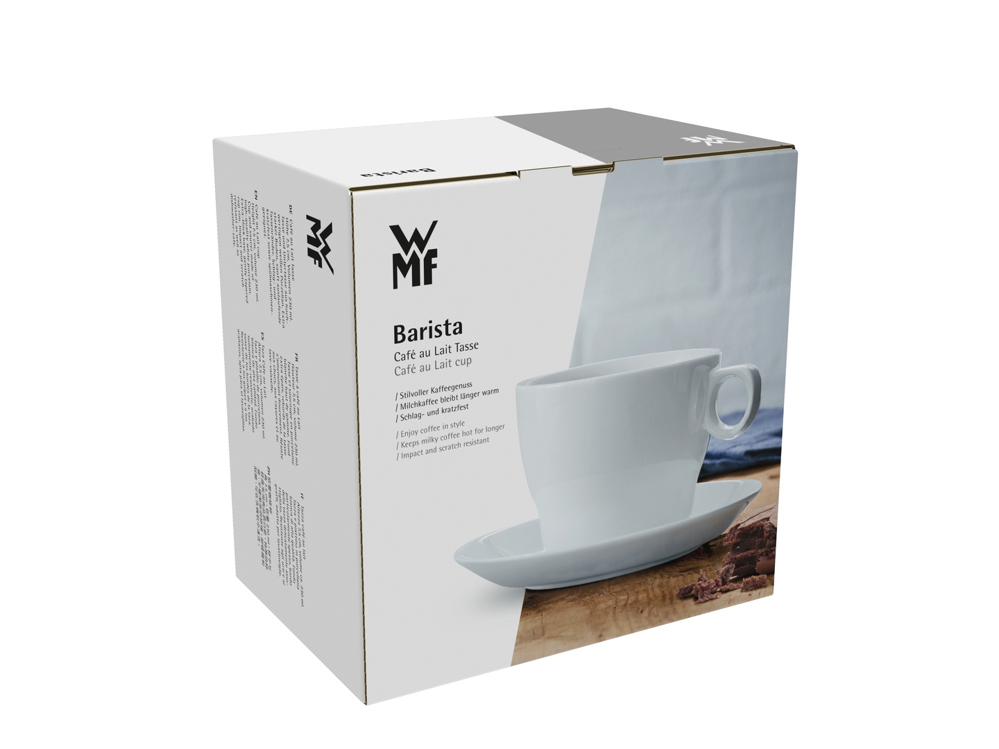 Tasse und Café Au Lait Barista ohne Löffel WMF