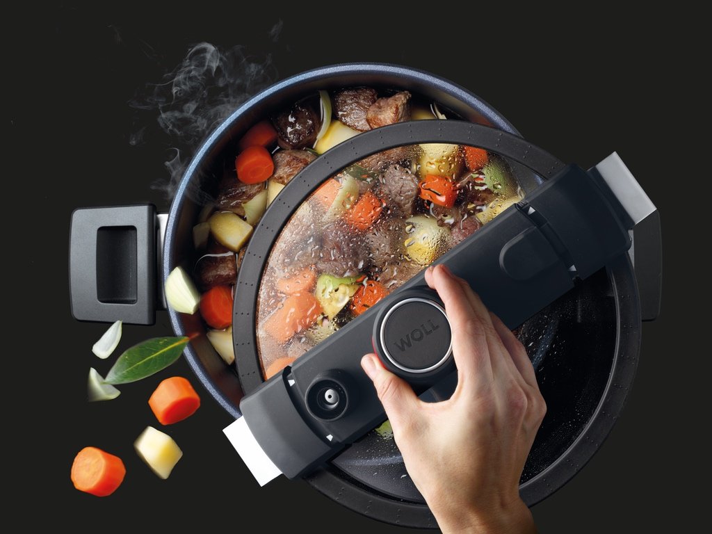 Schnellkochtopf DIAMOND ACTIVE LITE 24 cm, für Induktion, Titanium, WOLL