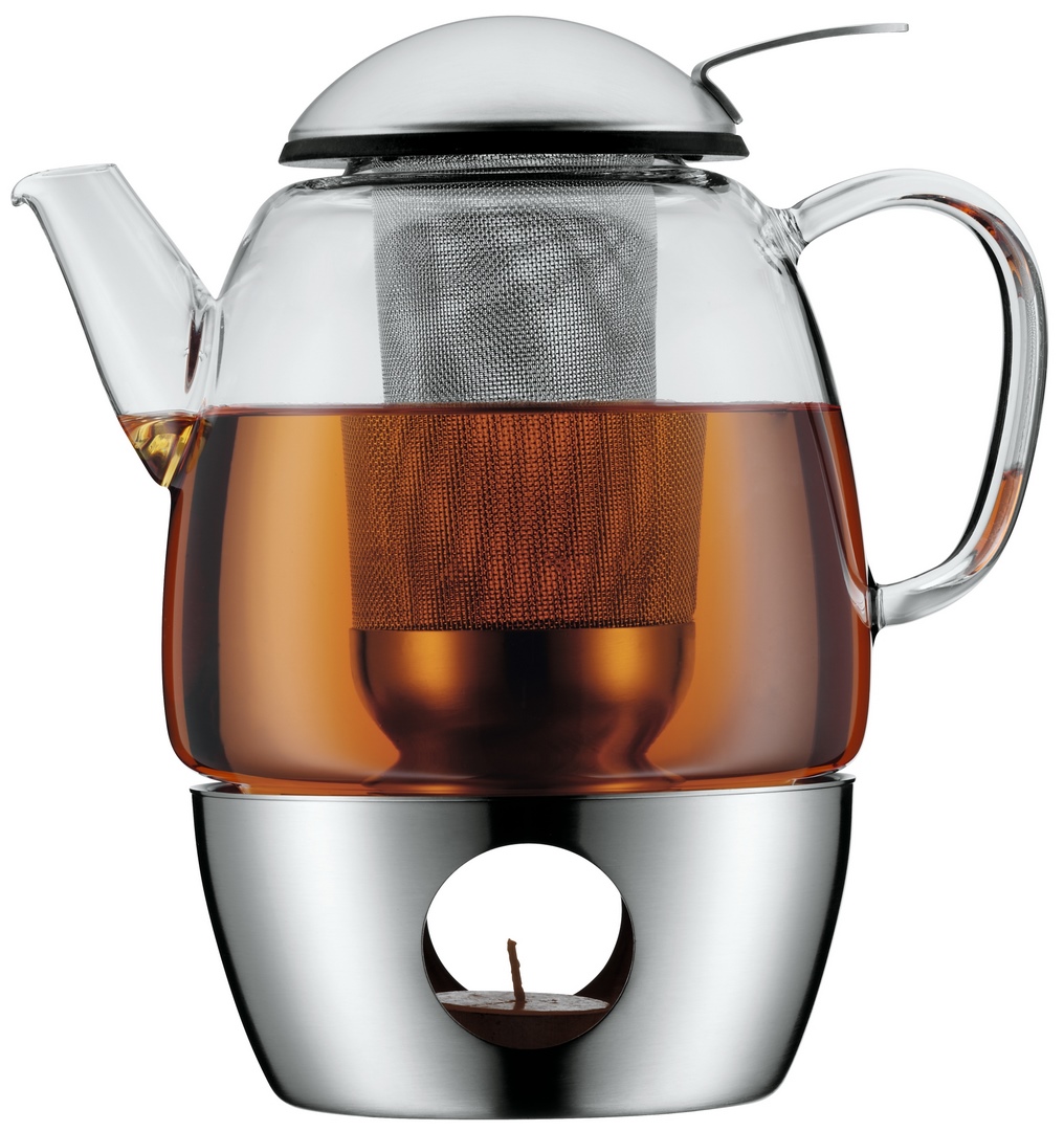 Teekanne mit Siebeinsatz SMARTEA 1 l, mit Stövchen, WMF