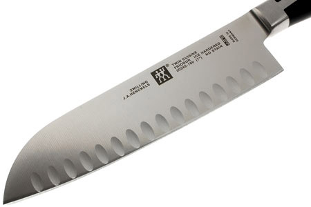 Santoku Messer TWIN CUISINE, mit ovalen Rillen, Zwilling