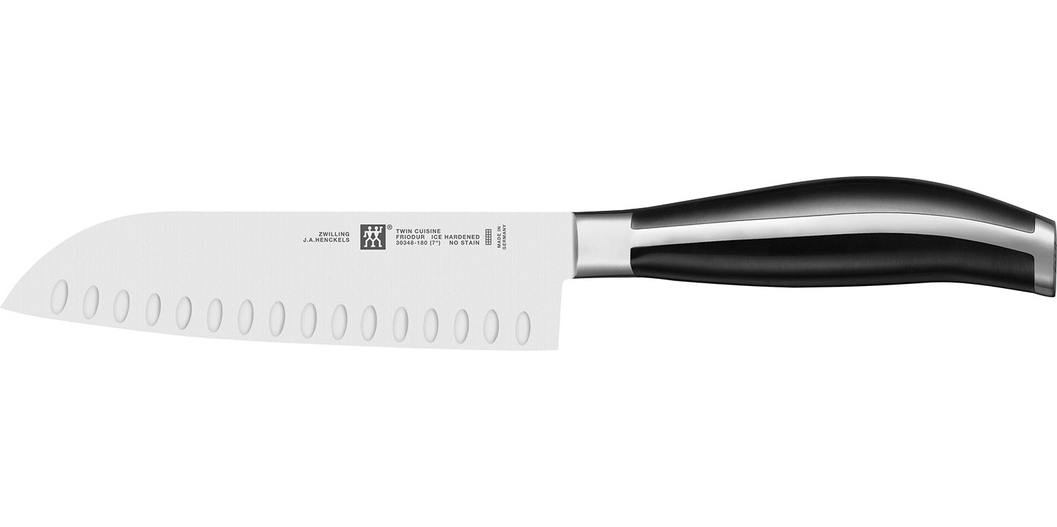 Santoku Messer TWIN CUISINE, mit ovalen Rillen, Zwilling