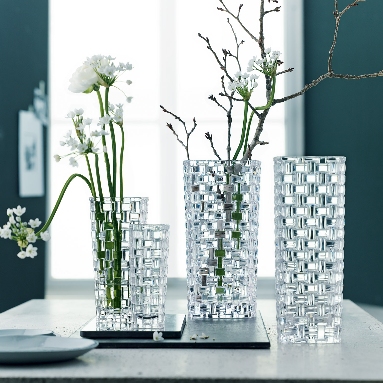 Vase BOSSA NOVA 28 cm, schmal, Glas, Nachtmann