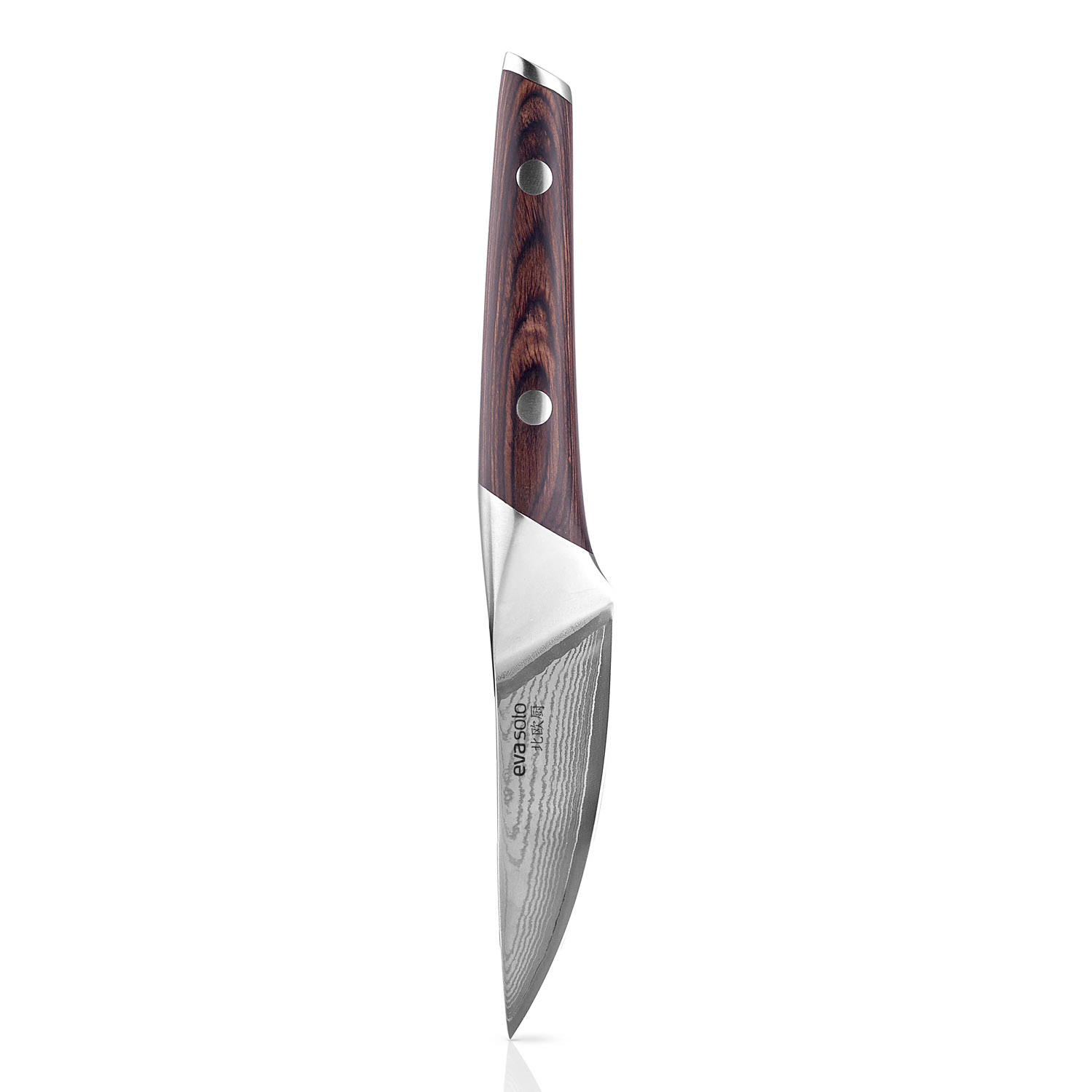 Schälmesser NORDIC KITCHEN 9 cm, Pakkaholz und Damaststahl, Eva Solo