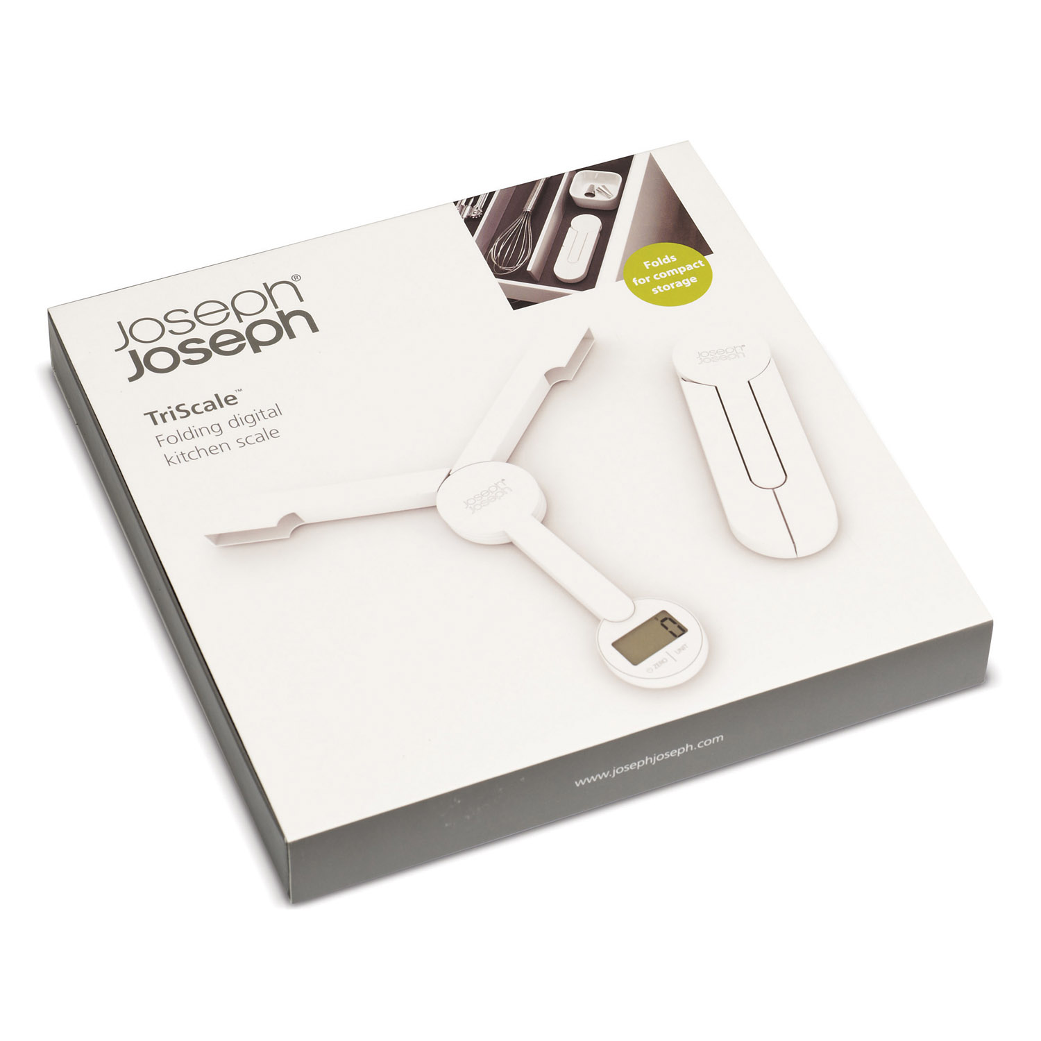 Küchenwaage digital TRISCALE, weiß, Joseph Joseph