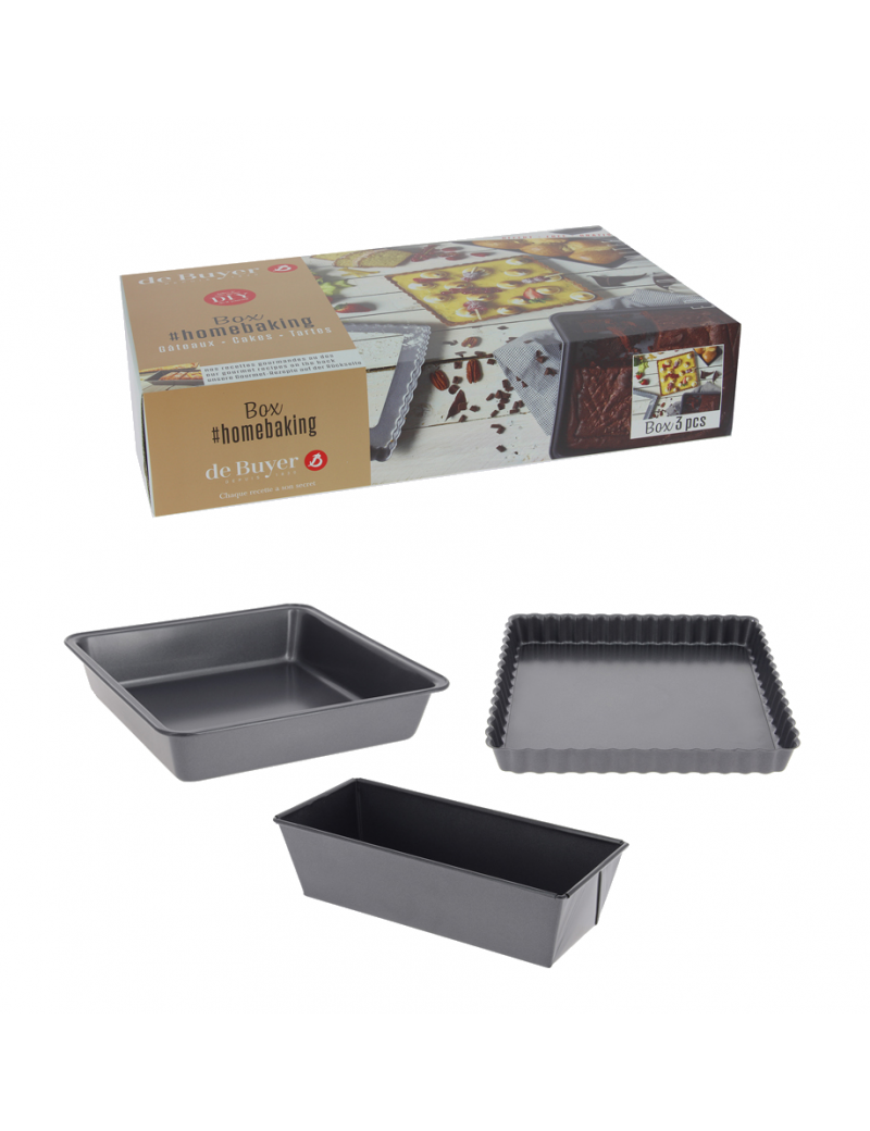 Backform, 3-teilig, Stahl, de Buyer