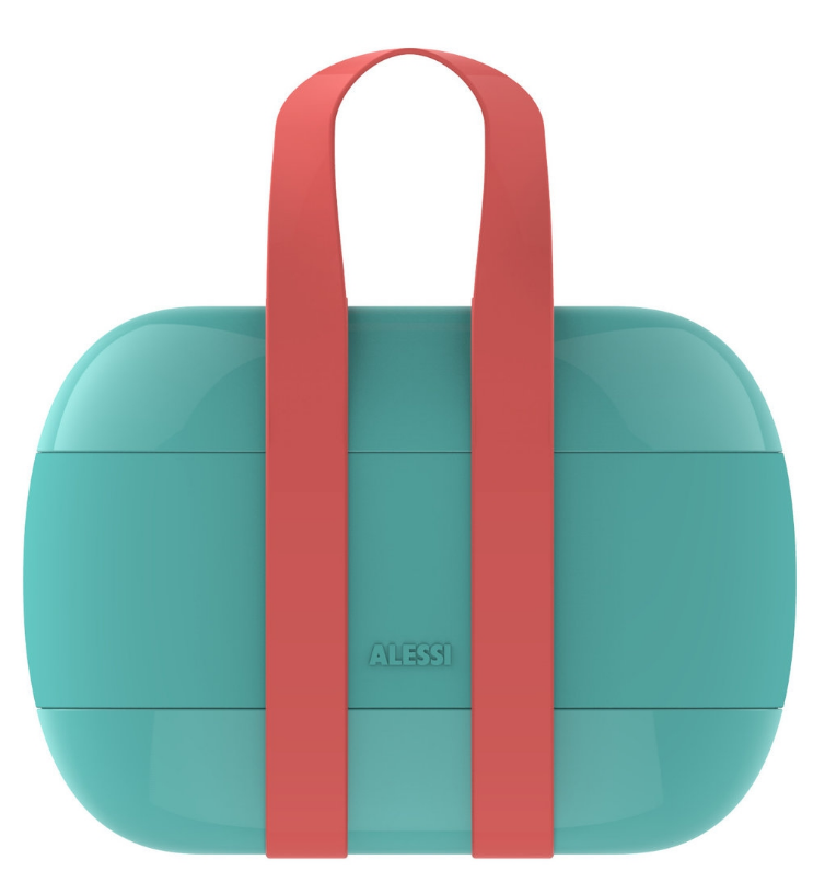 Lunchbox FOOD A PORTER, 2 Fächer, blau, Alessi